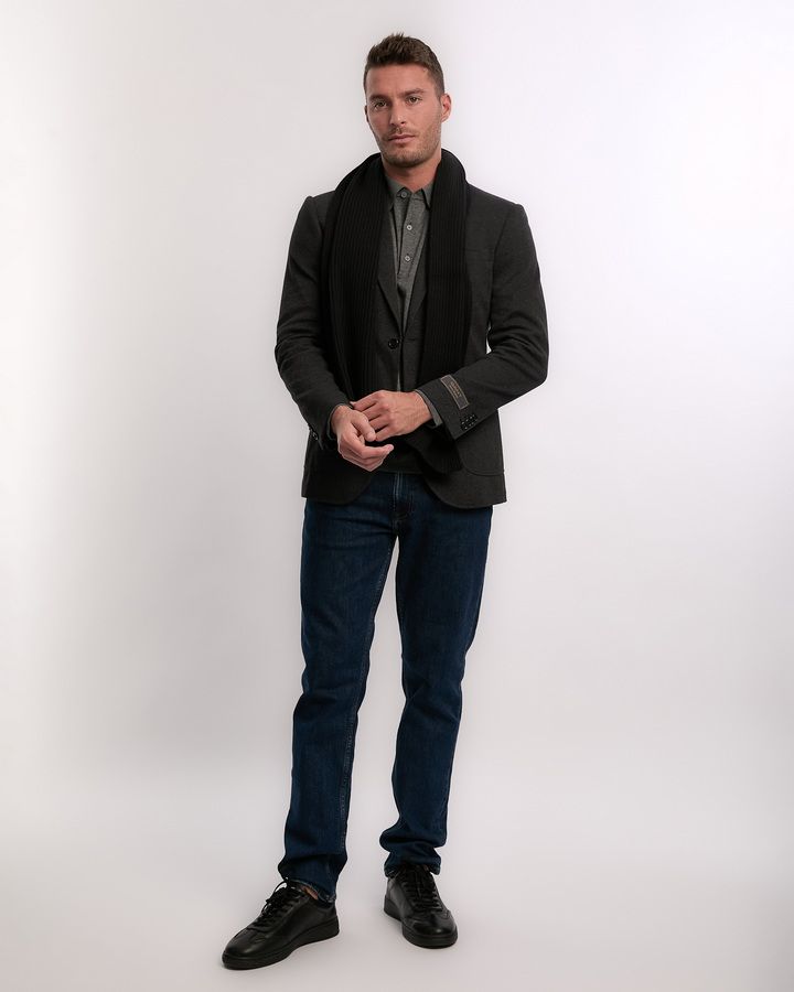 Cotton Blend Logo Scarf