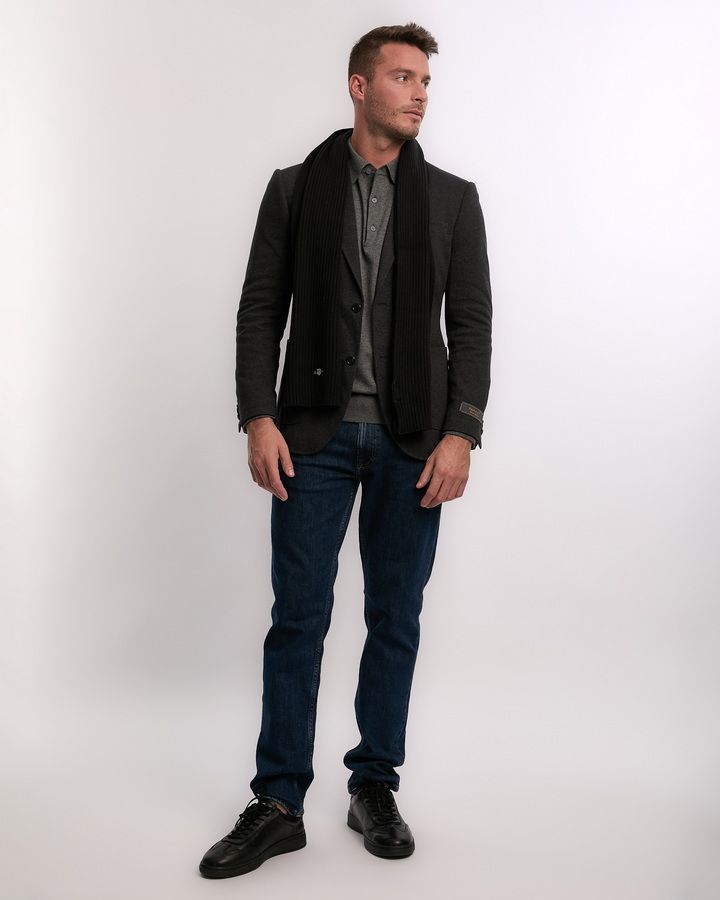 Cotton Blend Logo Scarf