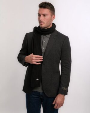 Cotton Blend Logo Scarf