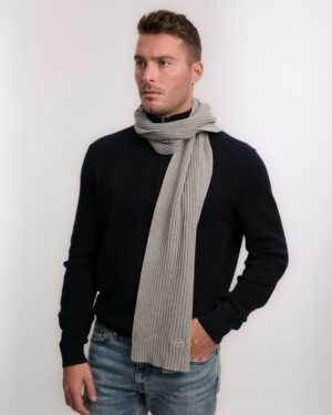 Cotton Blend Logo Scarf