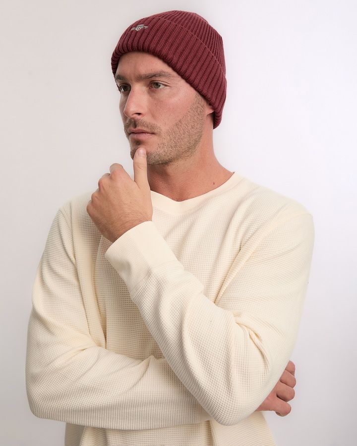 Cotton Blend Logo Beanie
