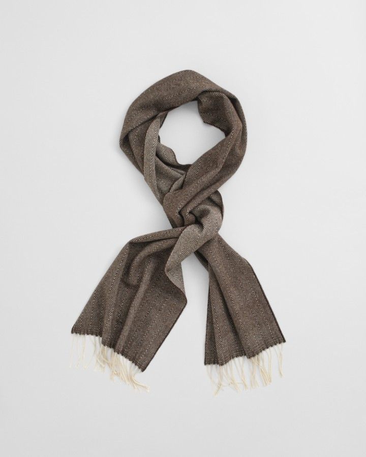 WOOL HERRINGBONE SCARF