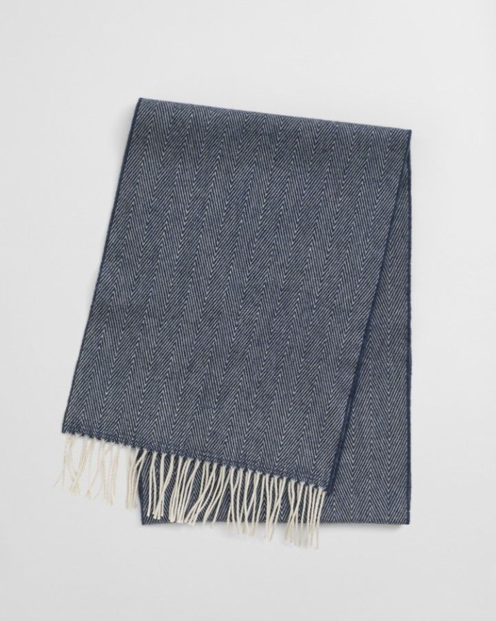 WOOL HERRINGBONE SCARF