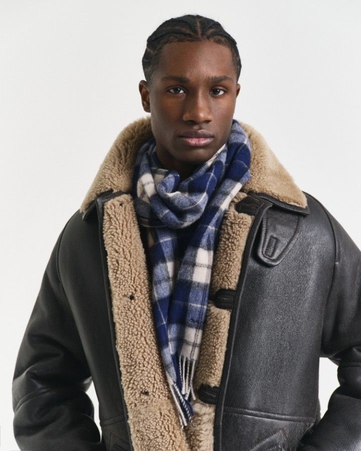 WOOL CHECKED SCARF