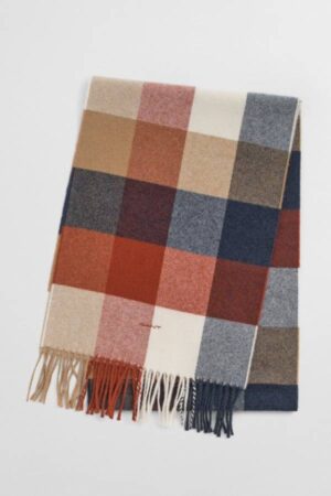 WOOL MULTI CHECKED SCARF