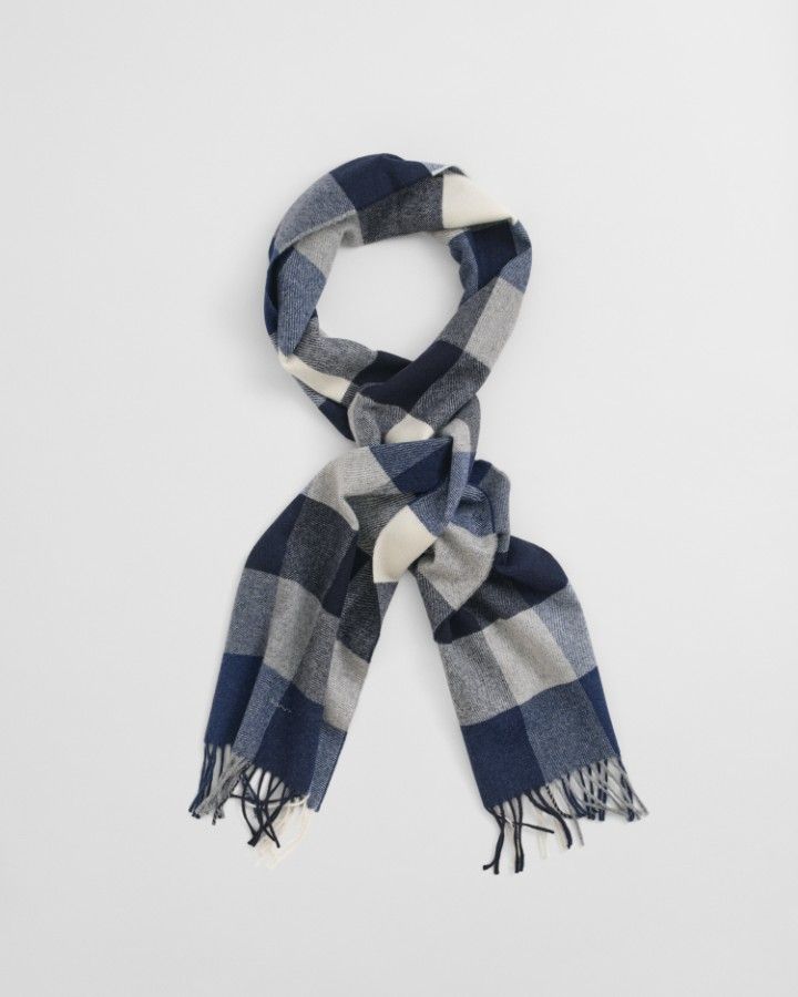 WOOL MULTI CHECKED SCARF