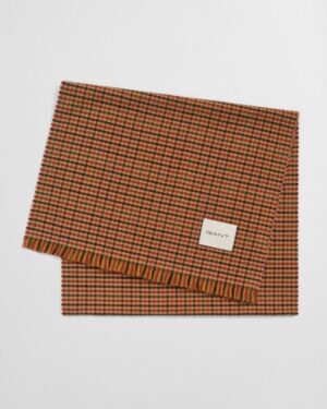 WIDE WOOL GINGHAM SCARF