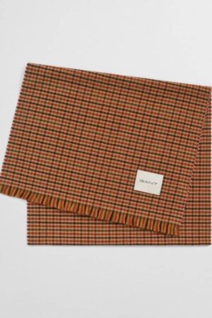 WIDE WOOL GINGHAM SCARF