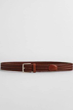 Leather Elastic Braided Belt