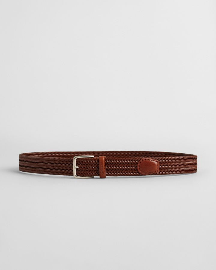 Leather Elastic Braided Belt