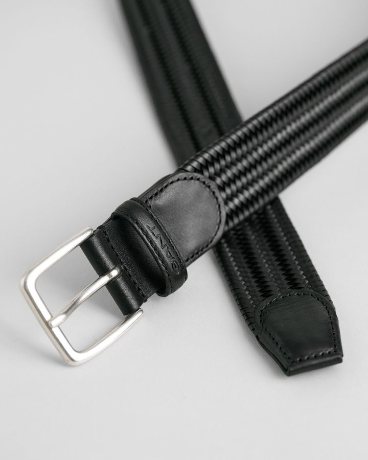 Leather Elastic Braided Belt