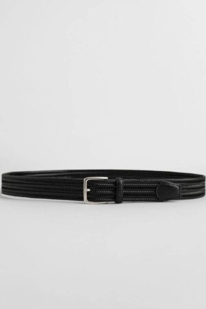 Leather Elastic Braided Belt