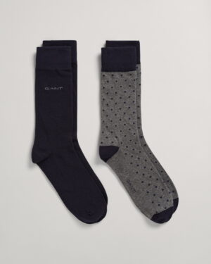 2-Pack Solid And Dot Socks