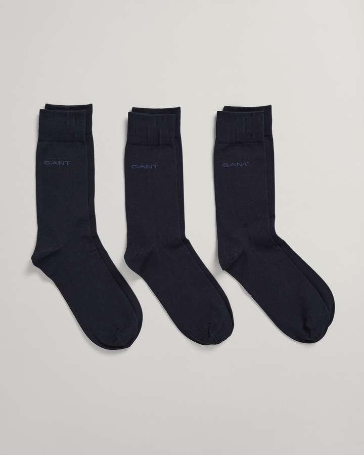 3-Pack Mercerized Cotton Socks