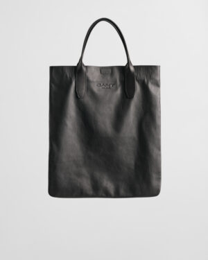 Leather tote bag
